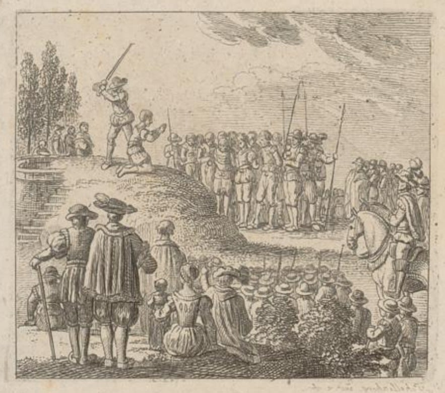 Beinahe wie ein Picknick mutet die Hinrichtung der 62 um 1826 an © Hinrichtung der Zweiundsechzig bei Greifensee. ZB Zürich, PAS 2494c, F:15